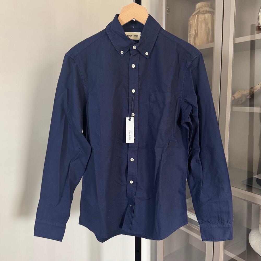 Taylor Stitch The Jack Navy Blue Long Sleeve Button Down Oxford Shirt 38 NEW S